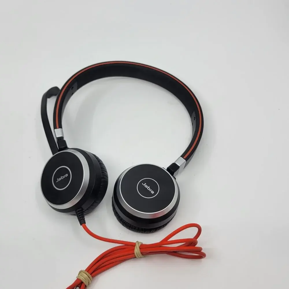 Jabra Evolve 40 Stereo Wired Headset HSC017 w/ ENC010 USB Controller with case